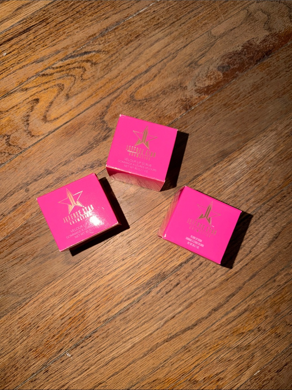 Jeffree Star Cosmetics Velour Lip Scrub Trio - Hot Pink Packaging